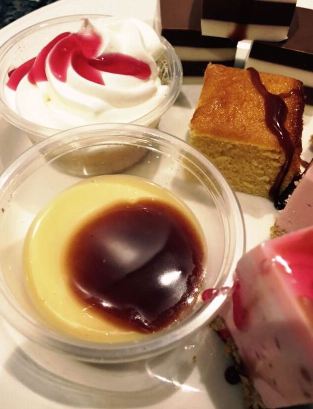 Selection of desserts in the Aroma buffet